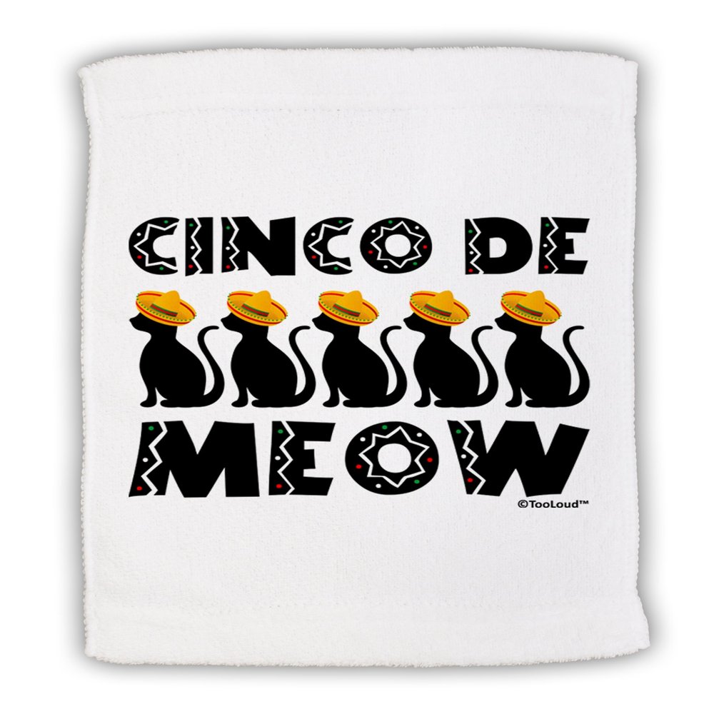 TOOLOUD Five Cats - Cinco de Meow Micro Terry Sport Towel 11" x 18"