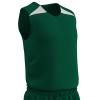 Champro Men's Dri Gear Pro Plus Polyester Reversible Basketball Jersey, Youth X-Large, Forest Green, White view 1