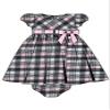 Bonnie Baby Baby Girls' Plaid Pull Thru Ribbon Dress, Pink, 12 Months view 1