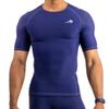 CompressionZ Men's Compression Shirt - Athletic Base Layer for Workouts Running Dry Fit Athletic Training Navy Small