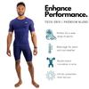 CompressionZ Men's Compression Shirt - Athletic Base Layer for Workouts Running Dry Fit Athletic Training Navy Small view 3