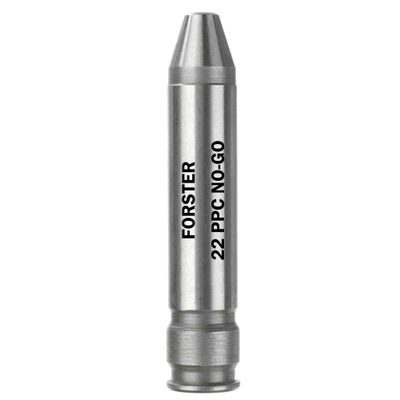 Forster Products 22 PPC, NO-GO Headspace Gauge, Rimless, SAAMI Dimensioned, Hardened Steel, Precision Ground