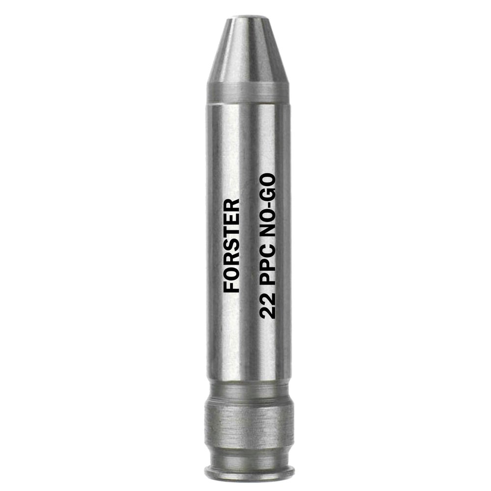 Forster Products 22 PPC, NO-GO Headspace Gauge, Rimless, SAAMI Dimensioned, Hardened Steel, Precision Ground
