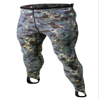 Tilos Camouflage 5.5oz Spearfishing UPF 50+ Rash Guard Pants (Green Camo, X-Large)