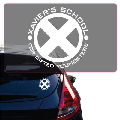 Yoonek Graphics Xavier's School Inspired by X-Men Decal Sticker (10" Height, White)