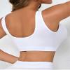 Boolavard Women's Seamless Sports Style Bra Crop Top Vest Stretch Shapewear (US, Alpha, Small, Regular, Regular, White) view 2