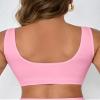 Boolavard New Seamless Sports Style Bra Crop Top Vest Comfort Stretch Bras Shapewear (3XL, Baby Pink) view 2