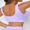 Boolavard New Seamless Sports Style Bra Crop Top Vest Comfort Stretch Bras Shapewear (3XL, Lilac) view 3
