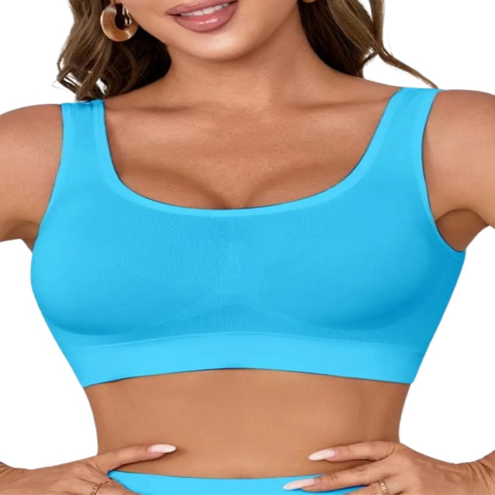 Boolavard New Seamless Sports Style Bra Crop Top Vest Comfort Stretch Bras Shapewear