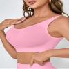 Boolavard New Seamless Sports Style Bra Crop Top Vest Comfort Stretch Bras Shapewear (XL, Baby Pink) view 4