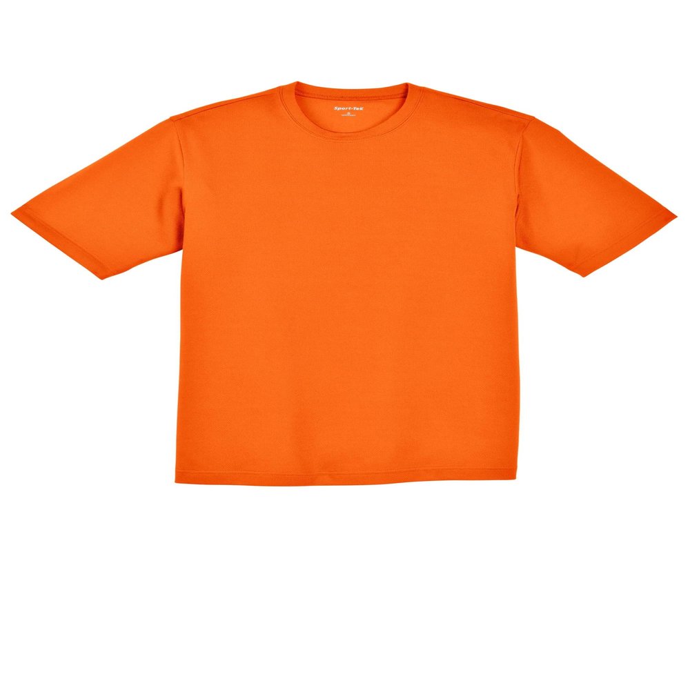 SPORT-TEK PosiCharge RacerMesh Tee | Workout Shirt for Men & Women, Athletic Fit Gym Clothing for Spring & Summer Fashion Neon Orange