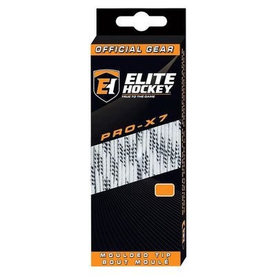 Elite Hockey PRO-X7 Skate Laces (X7-White, 120")