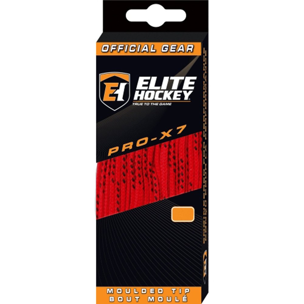 Elite Hockey PRO-X7 Skate Laces (X7-Red, 96")