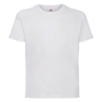 Fruit of the Loom Girls Iconic T-Shirt (7-8 Years) (White)