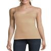 Active Cami Camisole Built in Shelf Bra Adjustable Spaghetti Strap Tank Top, Beige, s view 1