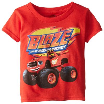 Nickelodeon boys Blaze and the Monster Machines Short Sleeve Tee fashion t shirts, Red, 5T US