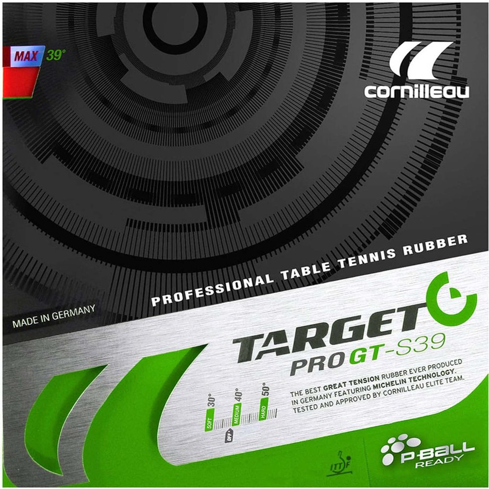 JUIC C1149 Table Tennis Rubber Target Pro GT-S39 CornIlleau, Black, (BK) Thickness