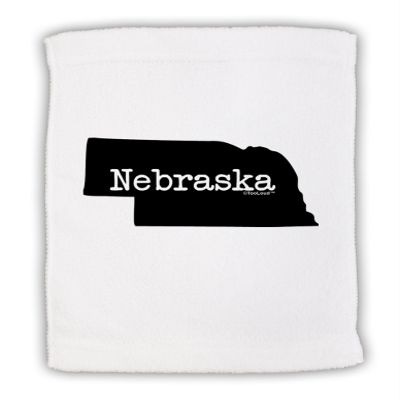 TOOLOUD Nebraska - United States Shape Micro Terry Sport Towel 11" x 18"