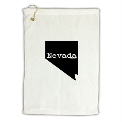 TOOLOUD Nevada - United States Shape Micro Terry Gromet Golf Towel 16" x 25"