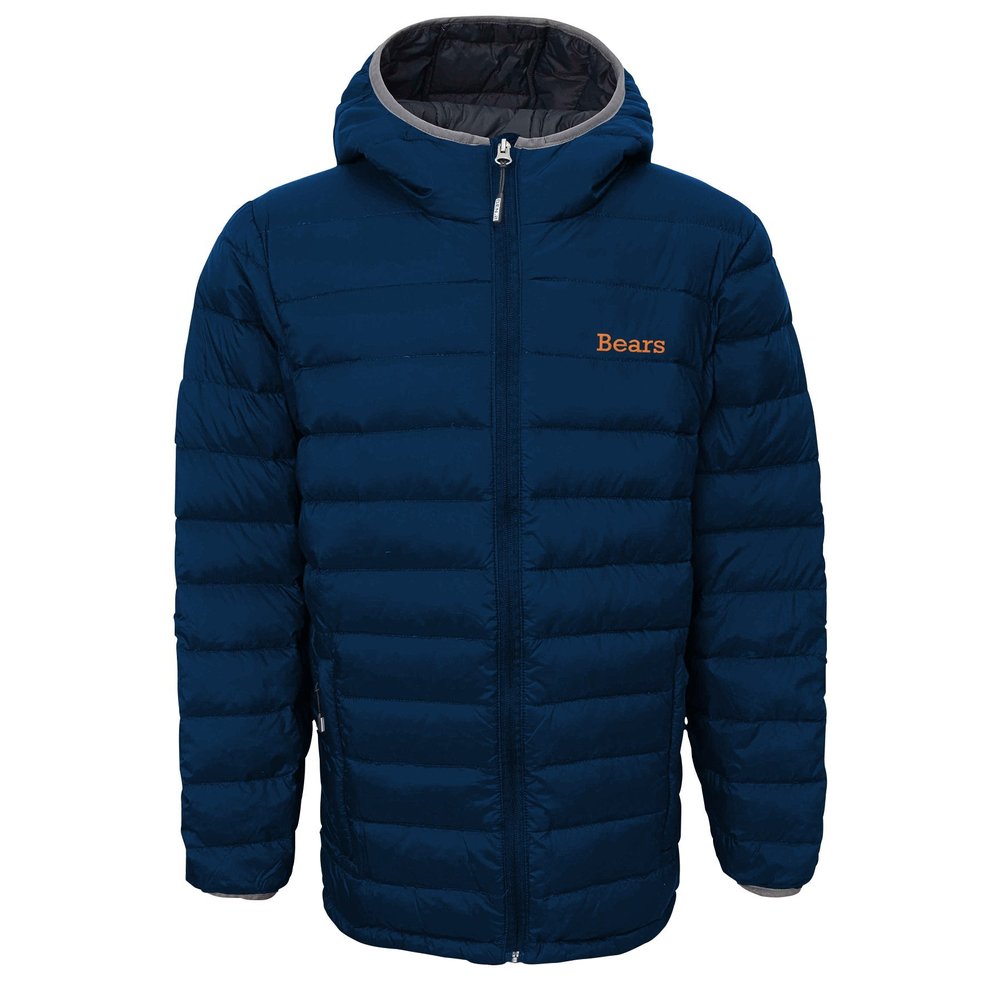 Outerstuff NFL Chicago Bears Boys (8-20) Solid Packaway Puffer Jacket, Medium, Dark Obsidian