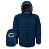 Outerstuff NFL Chicago Bears Boys (8-20) Solid Packaway Puffer Jacket, X-Large, Dark Obsidian view 2