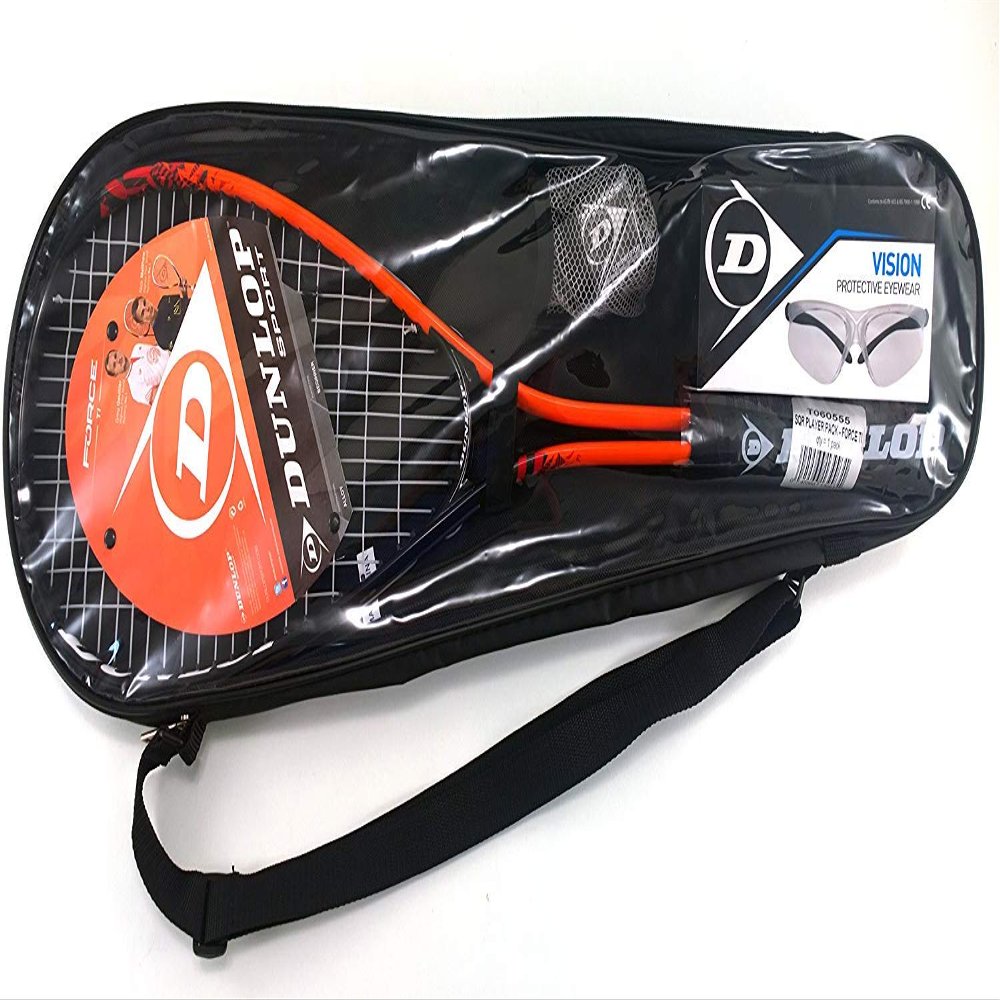 Dunlop Sport SQR Squash Player Pack with Racket, Protective Eyewear,and One Ball