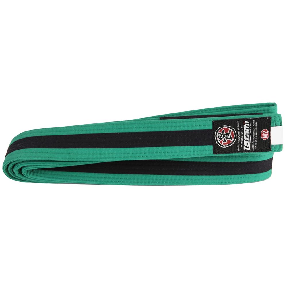 Tatami Fightwear Kid's IBJJF Rank Belt - M2 - Green/Black