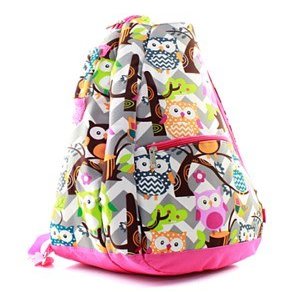 Chevron Owl Tennis Racket Bag