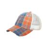 MG Low Profile (UNS) Plaid Mesh Cap-6853-ORANGE view 1