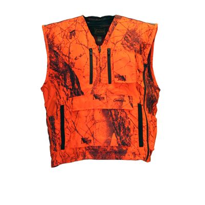 Gamehide Mountain Pass Extreme Big Game Blaze Deer Hunting Vest (Orange Camo, 4X-Large)