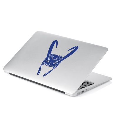 Yoonek Graphics Loki's Army. Loki's Helmet Decal Sticker for Car Window, Laptop, Motorcycle, Walls, Mirror and More. 10" Height. SKU: 493 (Blue)