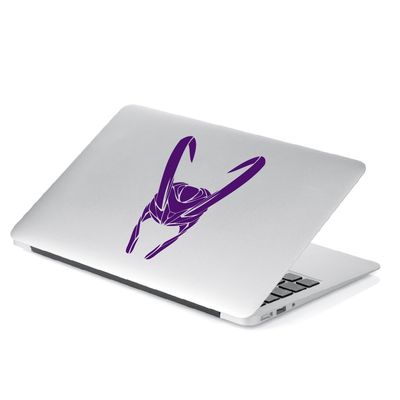 Yoonek Graphics Loki's Army. Loki's Helmet Decal Sticker for Car Window, Laptop, Motorcycle, Walls, Mirror and More. 10" Height. SKU: 493 (Violet)