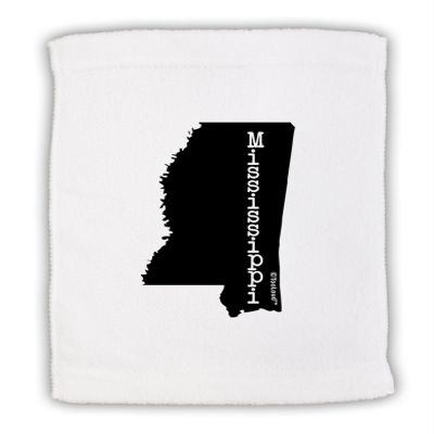 TOOLOUD Mississippi - United States Shape Micro Terry Sport Towel 11" x 18"