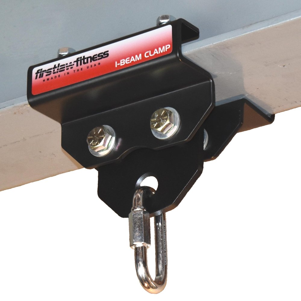 1000 LBS I-Beam Clamp - (Set at 7.0" Wide) - for Gymnastic Rings - Climbing Ropes - Heavy Bags - Multi-Fitness
