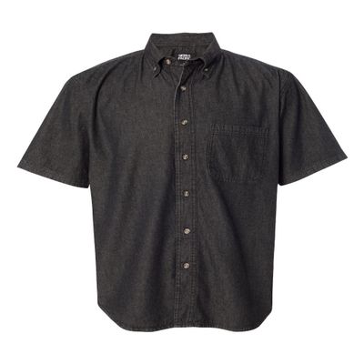 Sierra Pacific Short Sleeve Denim Shirt L Black Denim