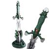 Master Cutlery FMT-047GR Fantasy Master 16" Green Fantasy Fixed Blade with Dragon Talon Stand view 1