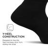 Feetures Therapeutic Max Cushion Quarter Sock - Non-Binding Diabetic Socks - Black, XL (1 Pair) view 2