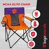 Logo Brands NCAA Clemson Tigers Elite Portable Chair - Premium Outdoor Chair with Cup Holder, Powder-Coated Steel Frame, Lightweight and Portable for Tailgating,and Sporting Events view 4