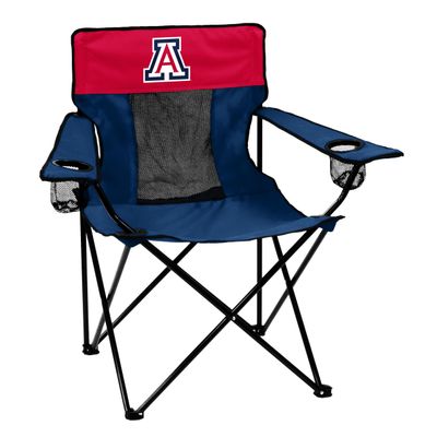 Logo Brands NCAA Arizona Wildcats Elite Portable Chair - Premium Outdoor Chair with Cup Holder, Powder-Coated Steel Frame, Lightweight and Portable for Tailgating,and Sporting Events