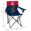Logo Brands NCAA Arizona Wildcats Elite Portable Chair - Premium Outdoor Chair with Cup Holder, Powder-Coated Steel Frame, Lightweight and Portable for Tailgating,and Sporting Events view 3