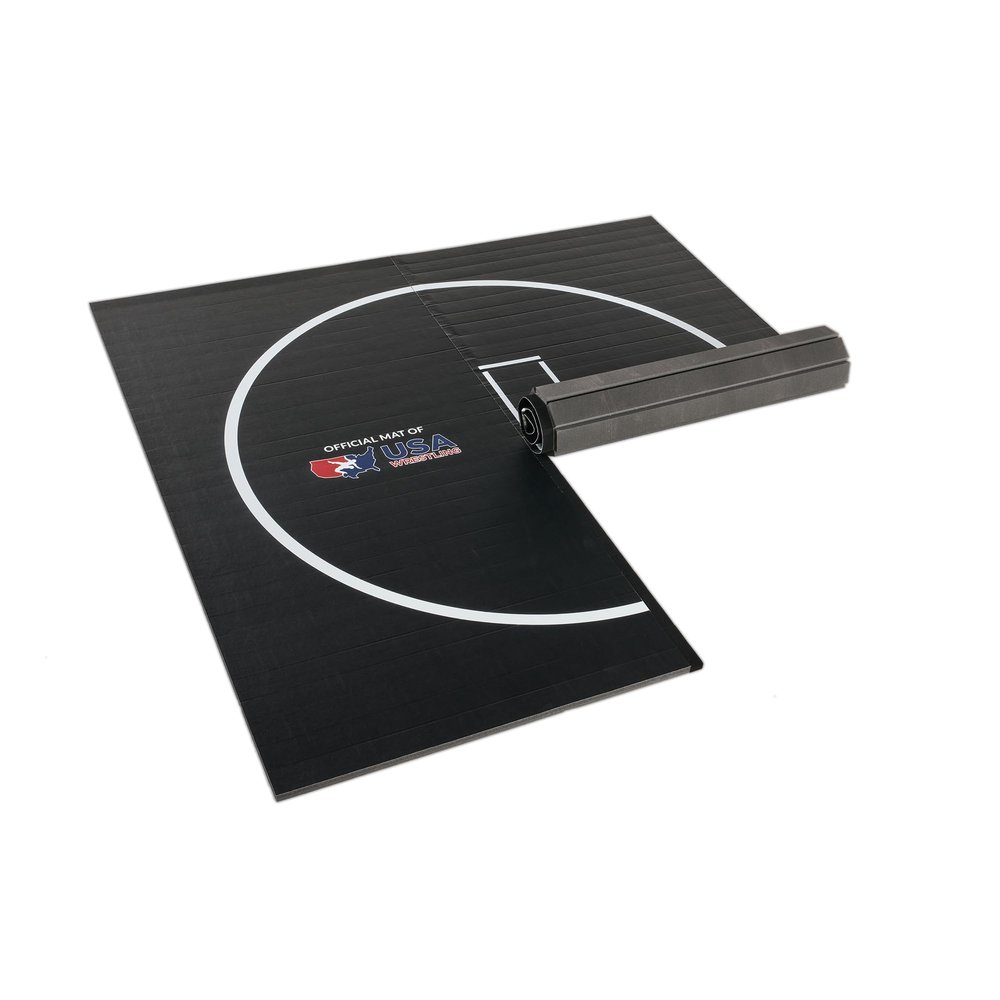 Dollamur 10x10x1.25 Wrestling Mat, Home Workouts, Exercise, with Circles, FLEXI-Connect