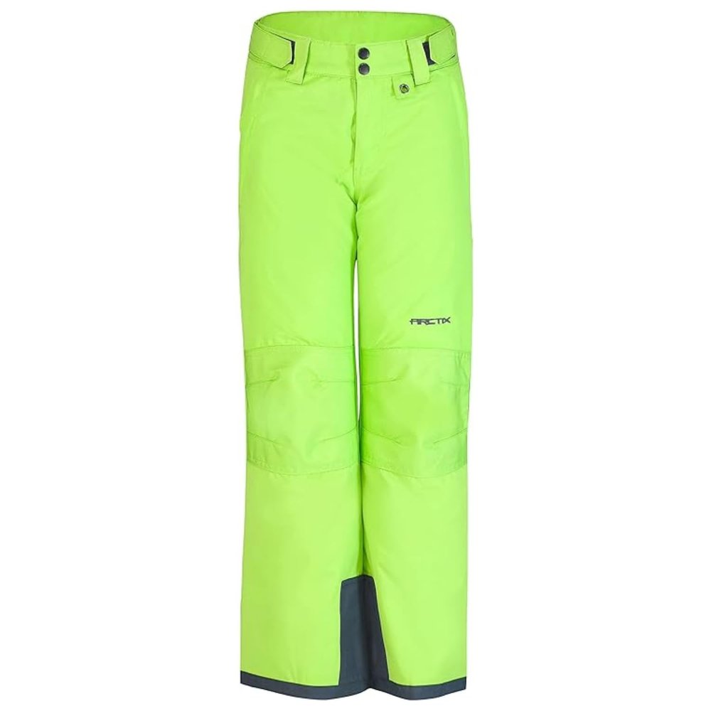 Arctix Kids Snow Pants with Reinforced Knees and Seat, Lime Green, X-Small