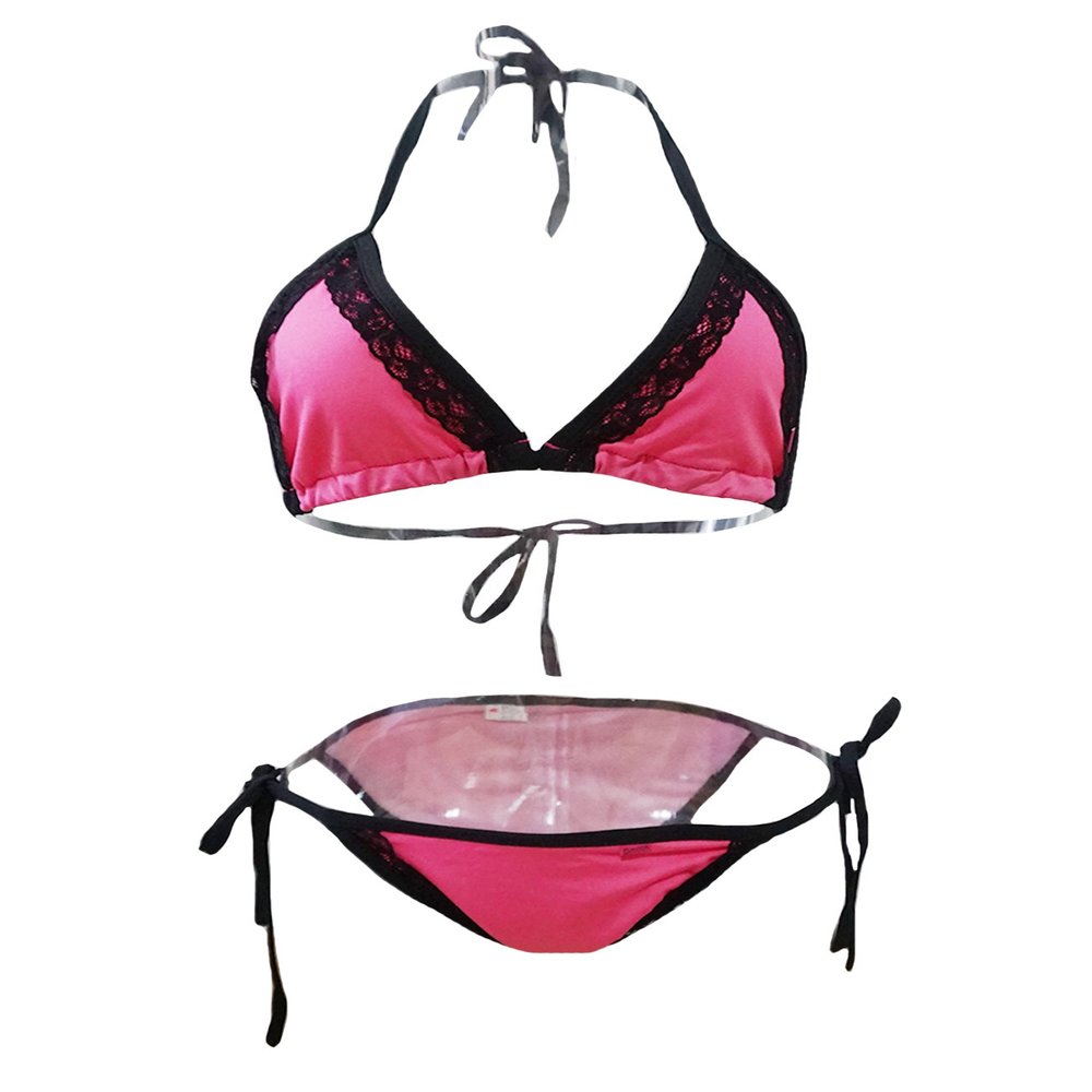Legou Womens Top Bottom Swimsuit Pink One Size