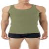 Underworks Mens Microfiber Compression Tank, Medium, Khaki view 1