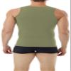 Underworks Mens Microfiber Compression Tank, Medium, Khaki view 3