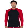 Tuga Men's Neoprene Wetsuit Hybrid Zip Top, Made in USA, Black/Red, Small view 1