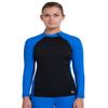 Tuga Women's Neoprene Wetsuit Hybrid Top, Made in USA, Black/Royal, Small view 1