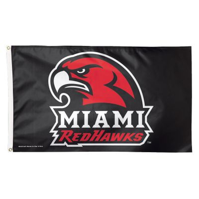 WinCraft NCAA Miami (Ohio) Redhawks Deluxe Flag, 3 x 5', Multicolor