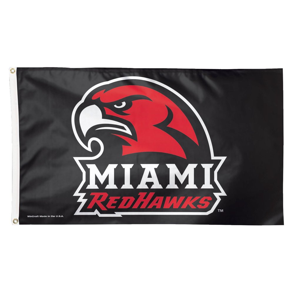 WinCraft NCAA Miami (Ohio) Redhawks Deluxe Flag, 3 x 5', Multicolor