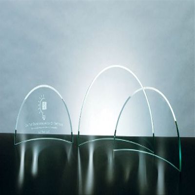 CrystalsBuy Beveled Jade Glass Moon Trophy - Small